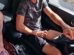 Leie, Paar, Brille, Selbstgemacht, Im freien, Öffentlich, Tätowierung, Titten