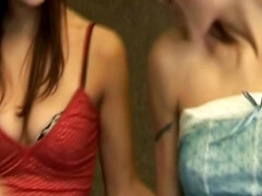 Gros seins, Brunette brune, Femelle, Lesbienne, Nue à poil, Chatte, Jouets, Rétro ancien