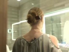 Blonde, Robe, Faciale, Doigter, Branlette thaïlandaise, Chatte, Rugueux, Grande