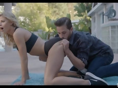 Gros seins, Blonde, Sucer une bite, Tir de sperme, Gorge profonde, Érotique, Léchez, Chatte