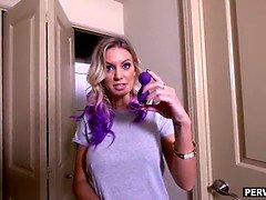 I got the remote control of my bitch stepmoms vibrator