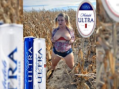 Gorda, Belleza, Bikini, Rubia, Madura, Lencería, Al aire libre, Público