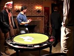 Blonde and Brunette in 2 scenes gangbang dp anal facial and swallow