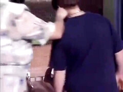 Pijpbeurt, Bruinharig, Rondborstig, Dubbele penetratie, Masseren, Natuurlijke tieten, Trio, Oud