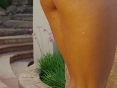 Culo, Negro, Masturbación, Tetas naturales, Al aire libre, Perforación, Coño, Solo