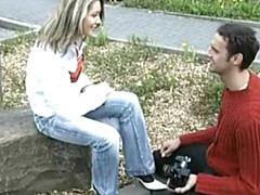 18 ans, Amateur, Anal, Blonde, Faciale, Allemand, Public, Adolescente