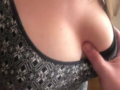 Friend's Busty Mom Fucked Me Hard While Her Son Was Absent. Russian Amateur with Dialogue