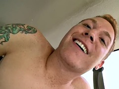 Enthousiasteling, Anaal, Sperma shot, Homo, Doordringend, Roodharige vrouw, Tatoeage