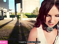 Эксгибиционист, Хд, Каблуки, Обнаженные, На природе, Колготки, Рыжие, Под юбкой