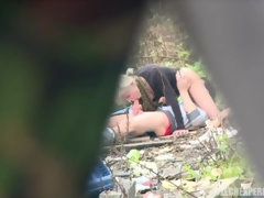 Arsch, Blondine, Blasen, Handjob, Jeans, Im freien, Jungendliche (18+), Spanner