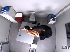 Law4k. female was going to steal car but was caught and fucked by security officer