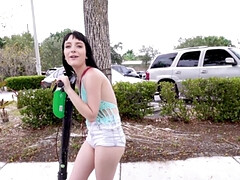 Tussi, Schwanz, Handjob, Hd, Zierlich, Realität, Dürr, Titten