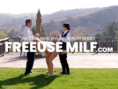 Kont, Grote kont, Pijpbeurt, Rondborstig, Oudere vrouw, Ondergoed, Rijpe anaal, Stiefmoeder