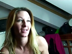 Gros cul, Gros seins, Blonde, Mère que j'aimerais baiser, Seins naturels, Nue, Pov