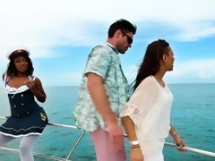 Enthousiasteling, Kont, Zwart, Bruinharig, Stel, Sperma in gezicht, Nat, Vrouw