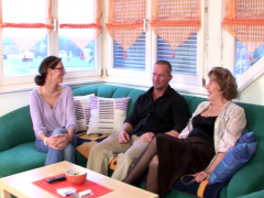 Rubia, Mamada, Corrida, Alemán, Peludo, Sexo duro, Medias largas, Adolescente