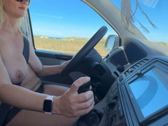 Blondine, Auto, Flashen, Deutsch, Hd, Im freien, Taboo, Ehefrau