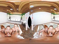 Lauren Phillips, Lena Paul, and Skylar Snow share a naughty end in virtual reality