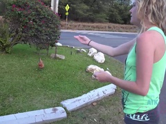 Playa, Rubia, Mamada, Penetracion con dedos, Al aire libre, Pov, Flaco, Tetas