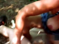 Sassy GILF with hot boobs playing with a nice young rod