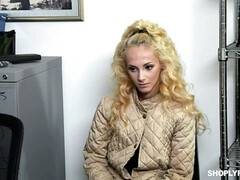 Bony Light-Haired Pulverized By Security Man - Sadie Hartz