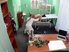 Sweet Doctor gives Valentine's flowers to hot patient