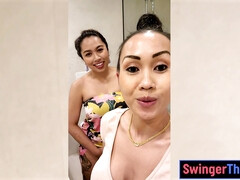 Asiático, Cuarto de baño, Tetas grandes, Novia, Casero, Lesbiana, Lamidas, Mamá