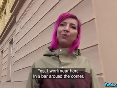 Hardcore fuck in a strip bar