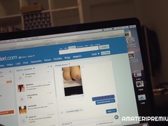 Hot brunette picked up for sex on dating site