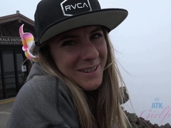 Leie, Bikini, Freundin, Im freien, Öffentlich, Muschi, Rasiert, Abendanzug