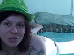 Grote kont, Grote mammen, Rondborstig, Diep in de keel, Europees, Hd, Natuurlijk, Tatoeage