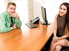 Tight Little Asian Jade Noir Makes a Deal with Her Boss