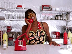 Grote mammen, Zwart, Zwart, Fetisj, Vingeren, Gapende, Keuken, Moeder die ik wil neuken