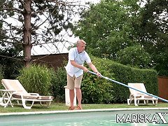 Schönheit, Braunhaarige, Hardcore, Hd, Lecken, Masturbation, Im freien, Muschi