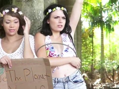 Enthousiasteling, Grote mammen, Bruinharig, Kwartet, Latijnse vrouw, Doordringend, Kut duiken, Bekijker