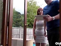 Gorda, Tetas grandes, Madura, Pareja, Europeo, Maduro, Desnudo, Coño