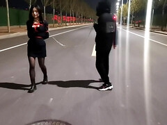 Fesselspiele, Süss, Fetisch, Würgen, Hd, Orgasmus, Im freien, Strümpfe