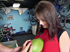 Big melons woman nailed by pervert dude