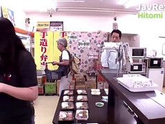 Japanese pornstar Hitomi Tanaka - bossy lady has group sex in the restaurant