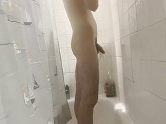 Amateur, Verga grande, Gay, Masturbación, Ducha, Flaco, Solo, Adolescente