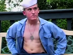 Marine Jesse Colton undresses for cumshot inducing wank