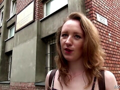 GERMAN SCOUT - REAL GINGER COLLEGE TEENAGE SEDUCE TO ASSFUCK AT PUBLIC CASTING - Verified amateur sex