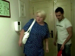 Chubby blonde GILF is fucked by a perverted young dude