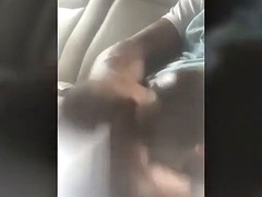 Fat booty hoe sucks cock in the car