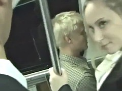 blond groped to multiple orgasm on bus & fucked