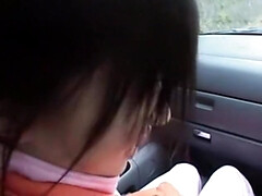 Asiático, Mamada, Linda, Japonés, Natural, Al aire libre, Coño, Flaco