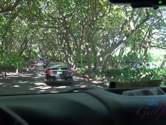 Amateur, Blonde, Sucer une bite, Petite amie, Branlette thaïlandaise, Orgasme, De plein air, Public