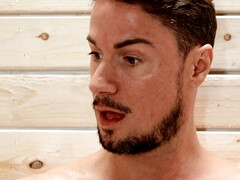 Blasen, Schwanz, Aufs gesicht abspritzen, Handjob, Küssen, Sauna, Kurzes haar, Nass