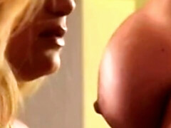 デカパイ, ブロンド, 茶髪の, Hd, キス, オマンコ, オッパイの, おもちゃ