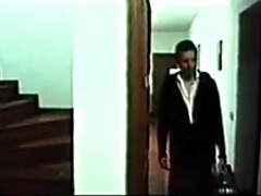 80s Italian sex model gets hairy pussy licked off before sucking cock and fucking hard